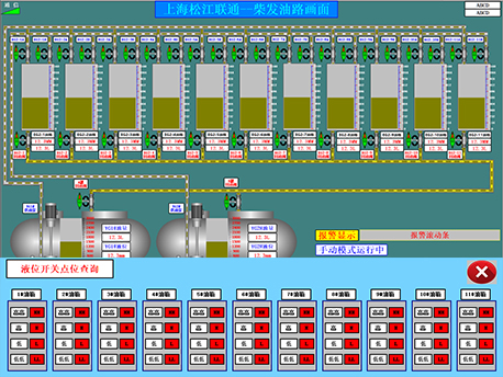 油控触摸屏画面 液位点表